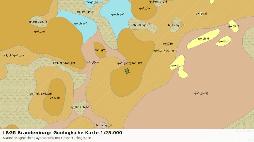 Statische Kartenansicht: LBGR Brandenburg: Geologische Karte 1:25.000