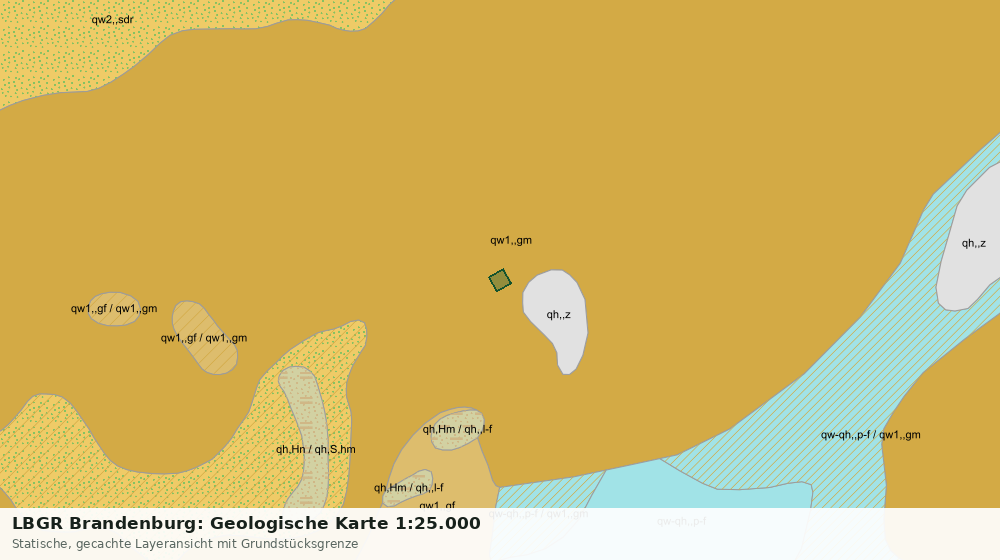 Statische Kartenansicht: LBGR Brandenburg: Geologische Karte 1:25.000