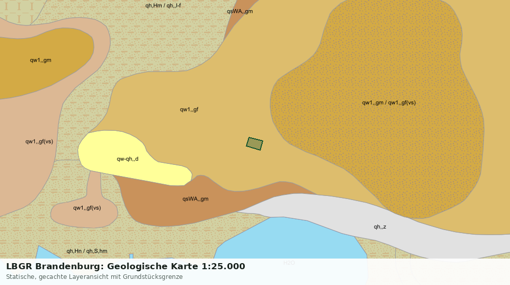 Statische Kartenansicht: LBGR Brandenburg: Geologische Karte 1:25.000