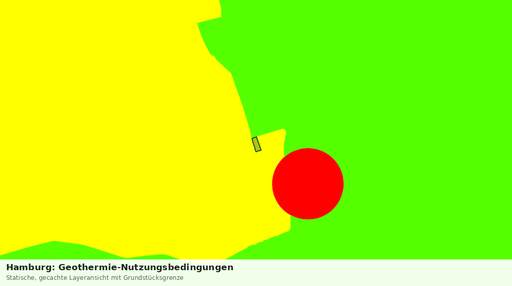Statische Kartenansicht: Hamburg: Geothermie-Nutzungsbedingungen