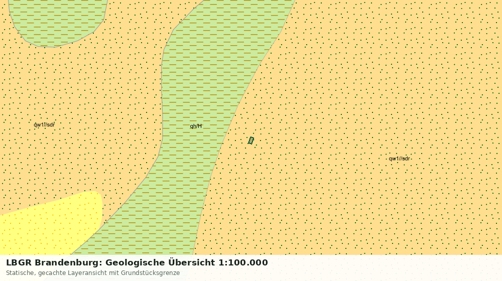 Statische Kartenansicht: LBGR Brandenburg: Geologische Übersicht 1:100.000