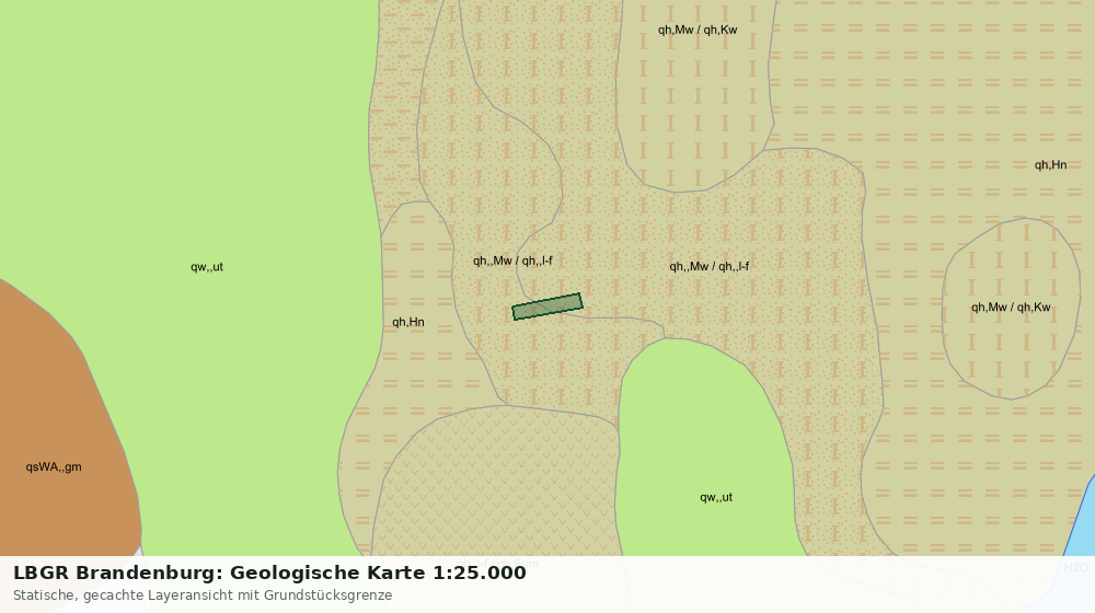 Statische Kartenansicht: LBGR Brandenburg: Geologische Karte 1:25.000