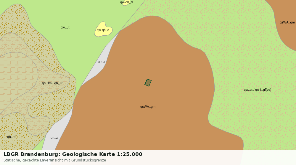 Statische Kartenansicht: LBGR Brandenburg: Geologische Karte 1:25.000