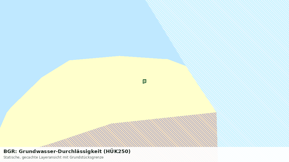 Statische Kartenansicht: BGR: Grundwasser-Durchlässigkeit (HÜK250)