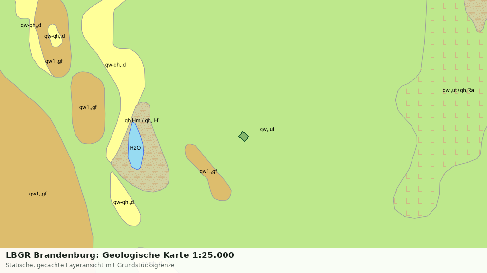 Statische Kartenansicht: LBGR Brandenburg: Geologische Karte 1:25.000
