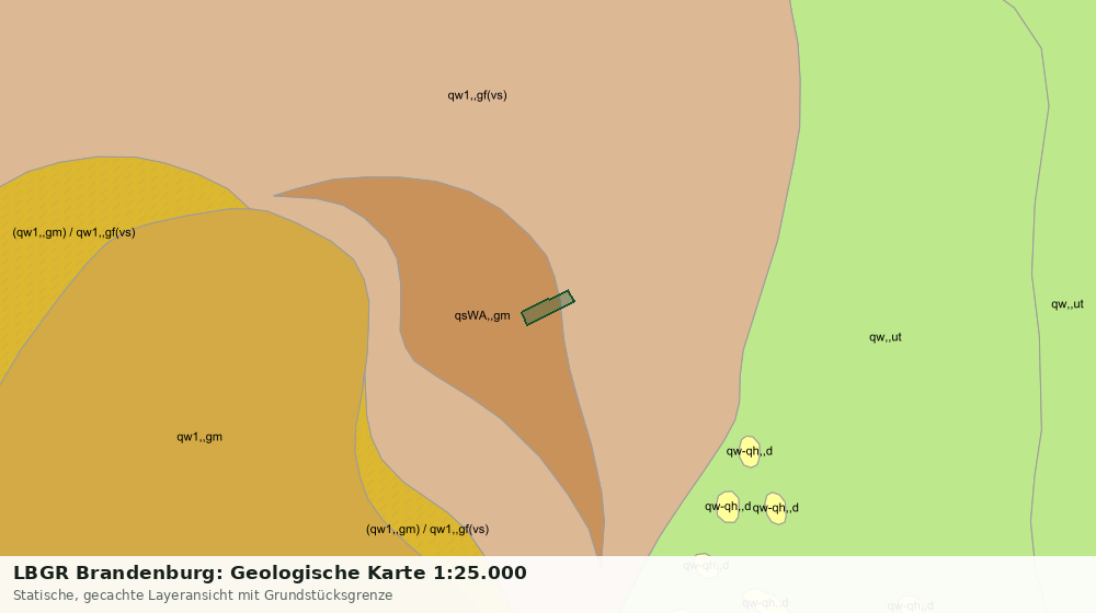 Statische Kartenansicht: LBGR Brandenburg: Geologische Karte 1:25.000