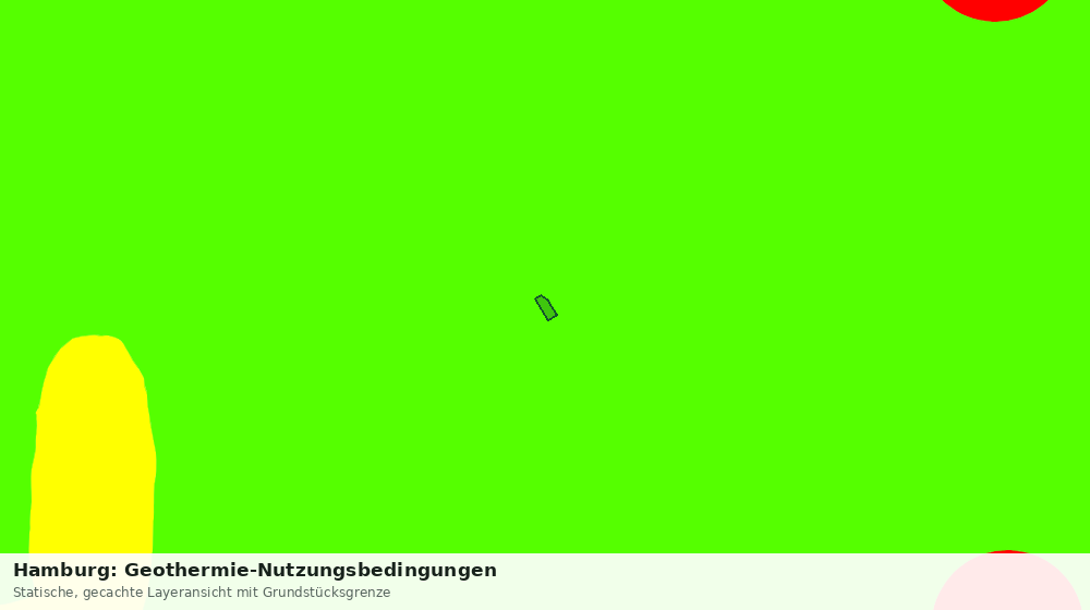 Statische Kartenansicht: Hamburg: Geothermie-Nutzungsbedingungen