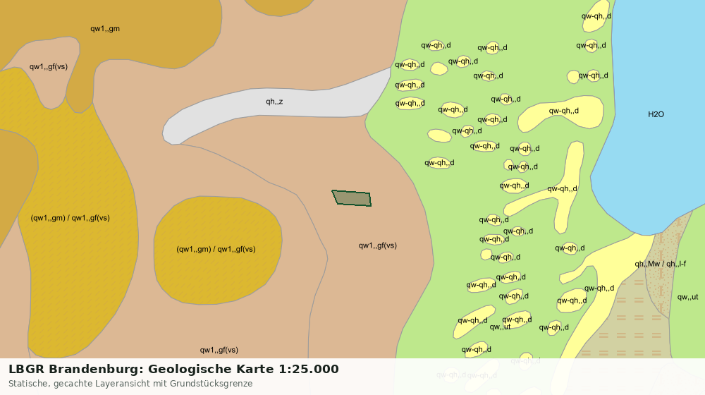 Statische Kartenansicht: LBGR Brandenburg: Geologische Karte 1:25.000