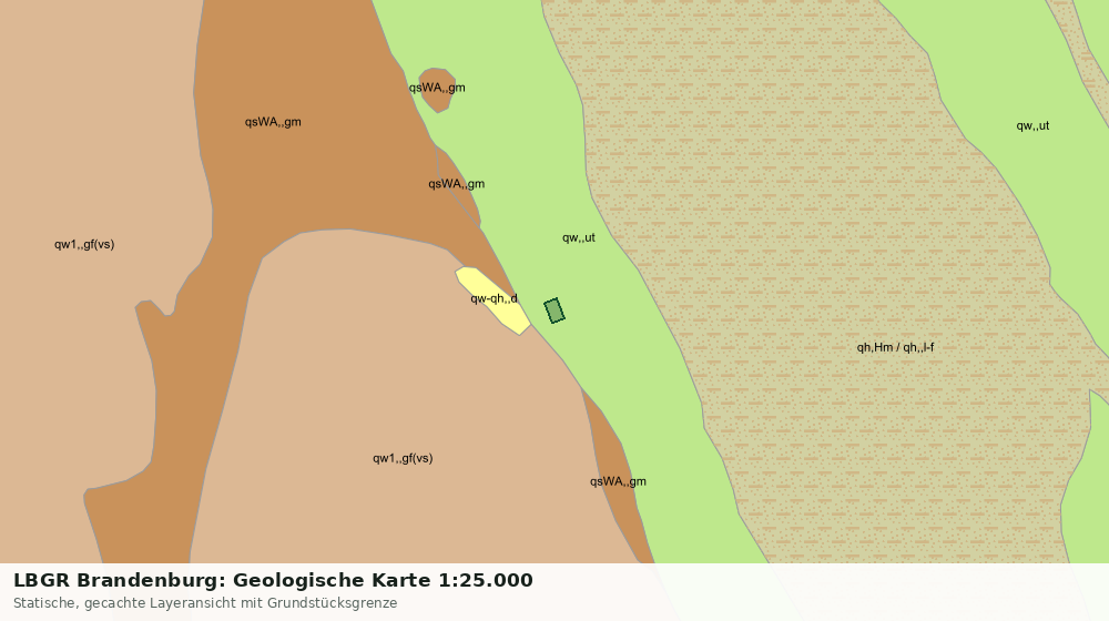 Statische Kartenansicht: LBGR Brandenburg: Geologische Karte 1:25.000