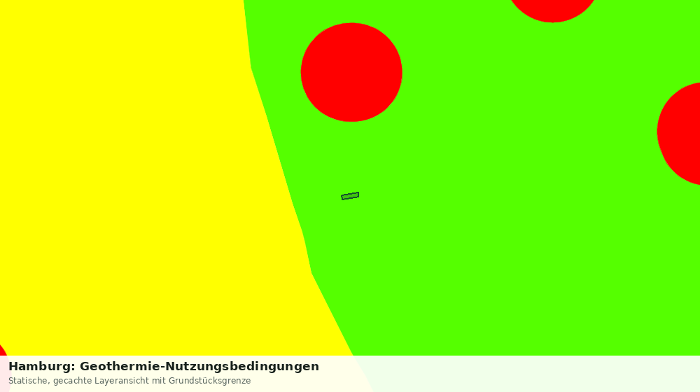 Statische Kartenansicht: Hamburg: Geothermie-Nutzungsbedingungen