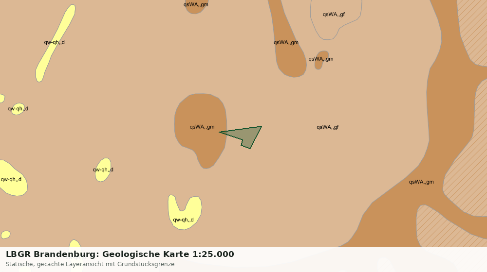 Statische Kartenansicht: LBGR Brandenburg: Geologische Karte 1:25.000