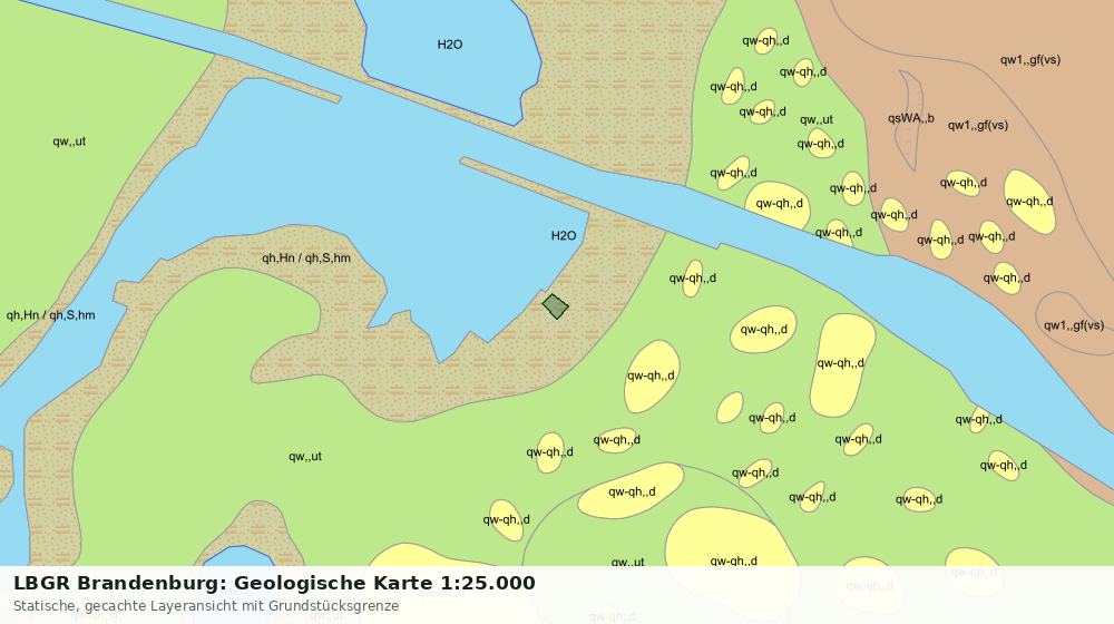Statische Kartenansicht: LBGR Brandenburg: Geologische Karte 1:25.000