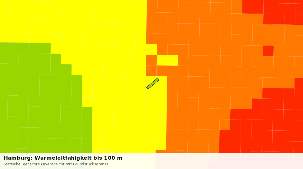 Statische Kartenansicht: Hamburg: Wärmeleitfähigkeit bis 100 m