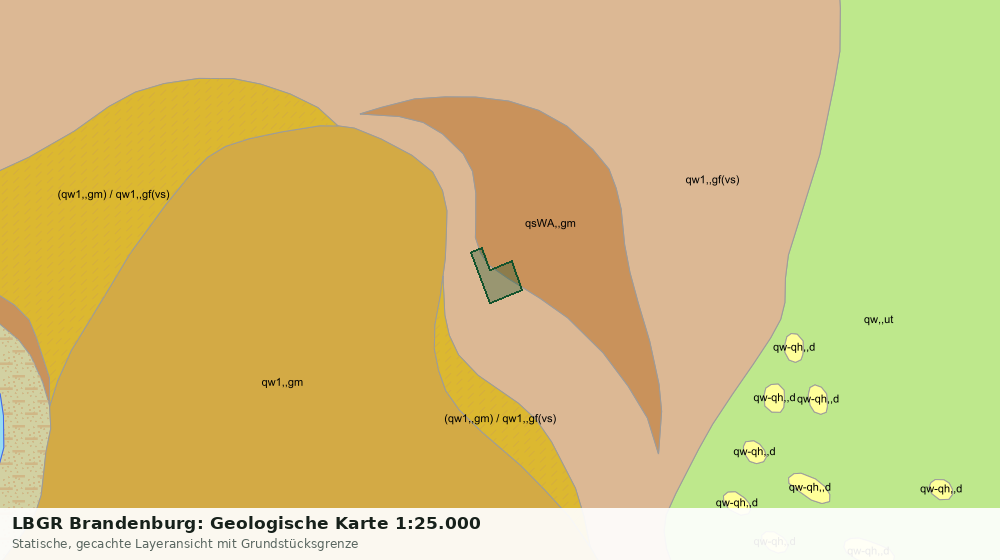 Statische Kartenansicht: LBGR Brandenburg: Geologische Karte 1:25.000