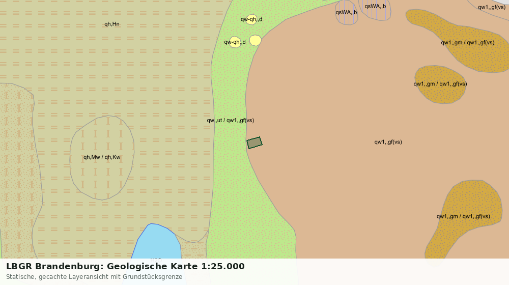 Statische Kartenansicht: LBGR Brandenburg: Geologische Karte 1:25.000