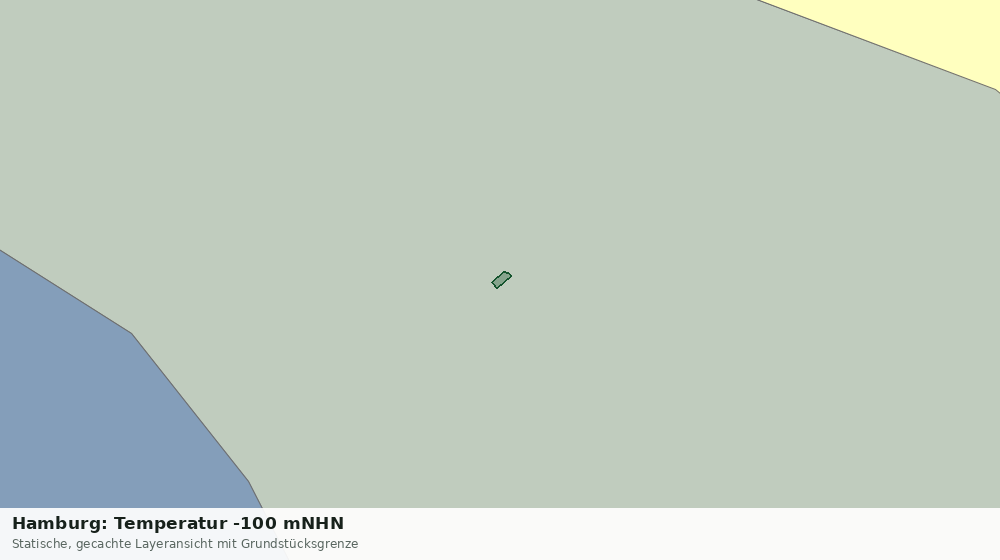 Statische Kartenansicht: Hamburg: Temperatur -100 mNHN