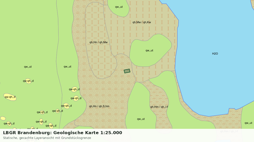 Statische Kartenansicht: LBGR Brandenburg: Geologische Karte 1:25.000