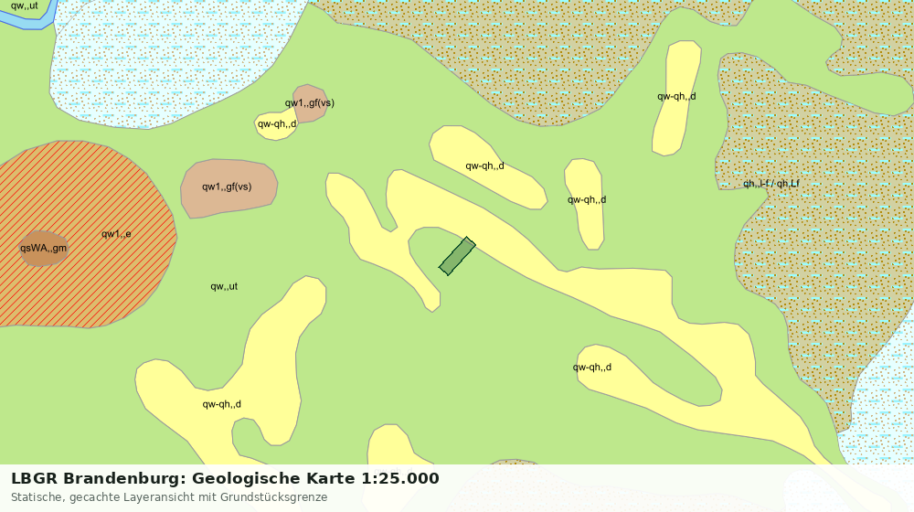 Statische Kartenansicht: LBGR Brandenburg: Geologische Karte 1:25.000