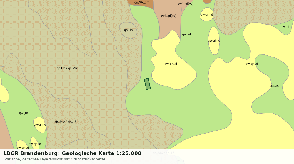 Statische Kartenansicht: LBGR Brandenburg: Geologische Karte 1:25.000
