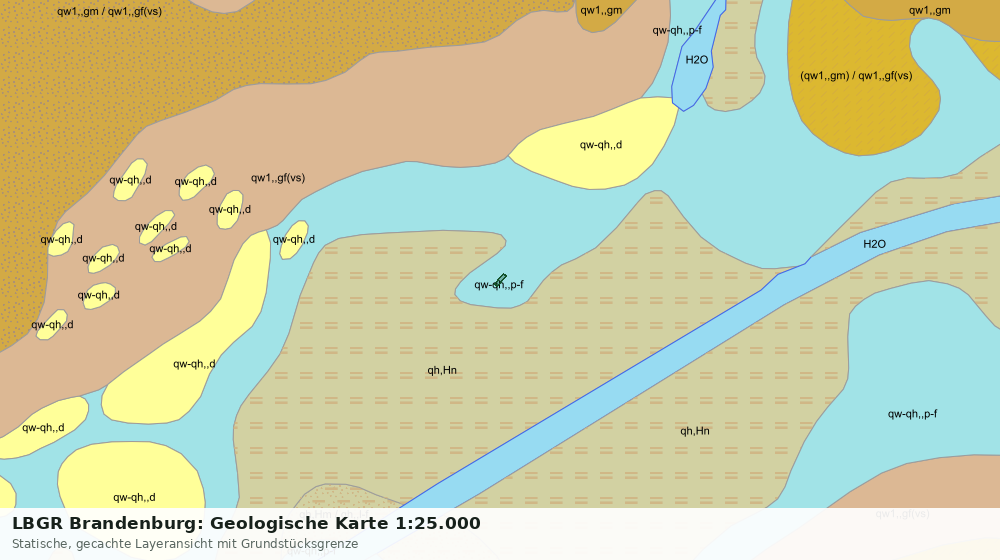 Statische Kartenansicht: LBGR Brandenburg: Geologische Karte 1:25.000