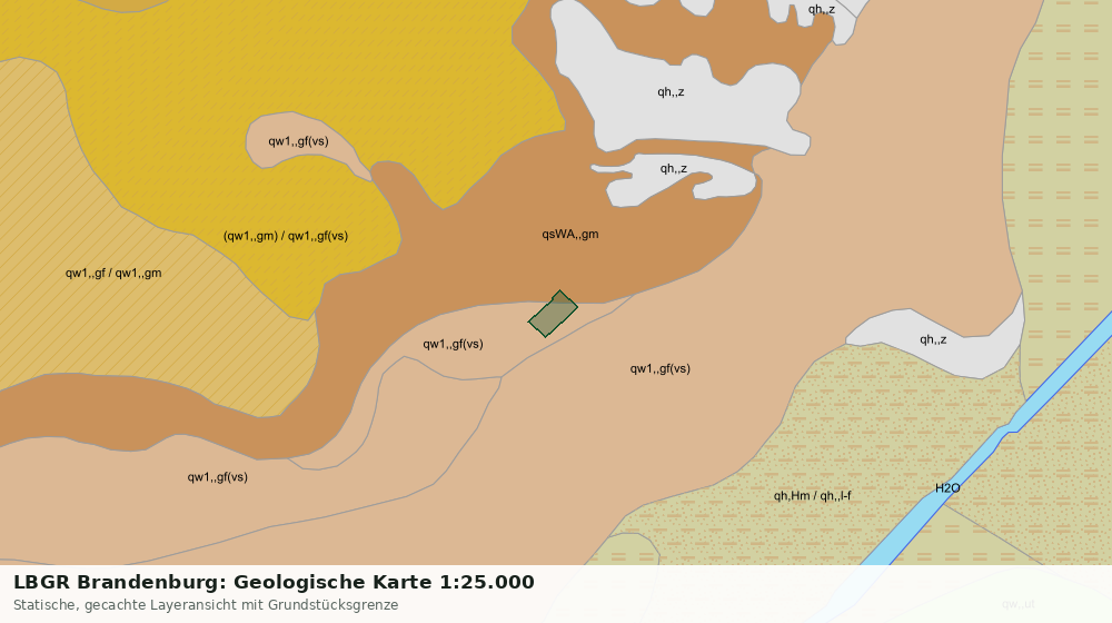 Statische Kartenansicht: LBGR Brandenburg: Geologische Karte 1:25.000