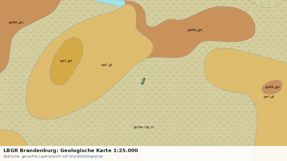 Statische Kartenansicht: LBGR Brandenburg: Geologische Karte 1:25.000