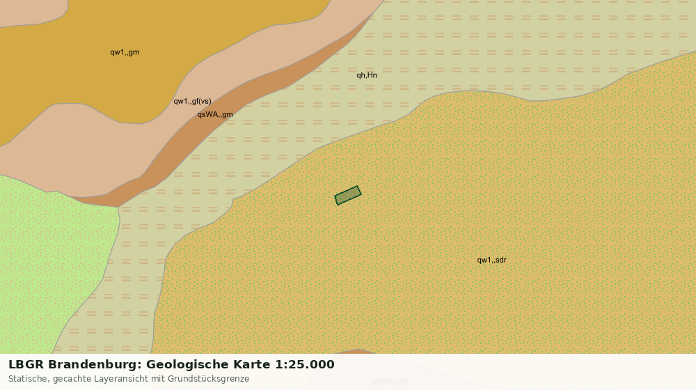 Statische Kartenansicht: LBGR Brandenburg: Geologische Karte 1:25.000
