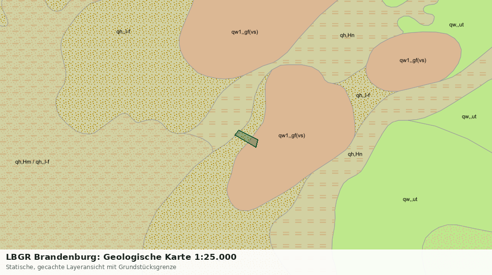 Statische Kartenansicht: LBGR Brandenburg: Geologische Karte 1:25.000