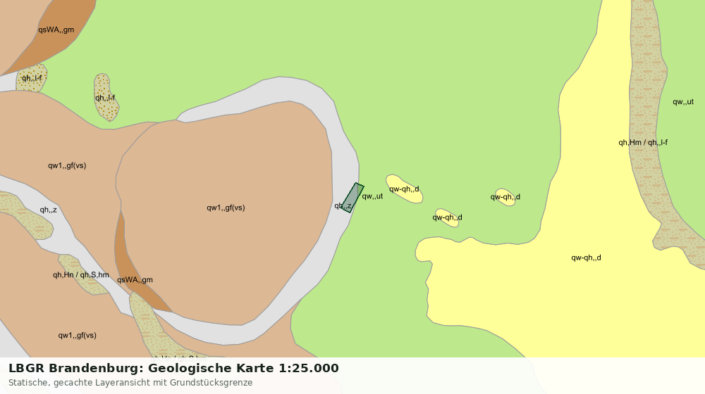 Statische Kartenansicht: LBGR Brandenburg: Geologische Karte 1:25.000