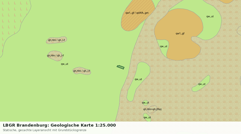Statische Kartenansicht: LBGR Brandenburg: Geologische Karte 1:25.000