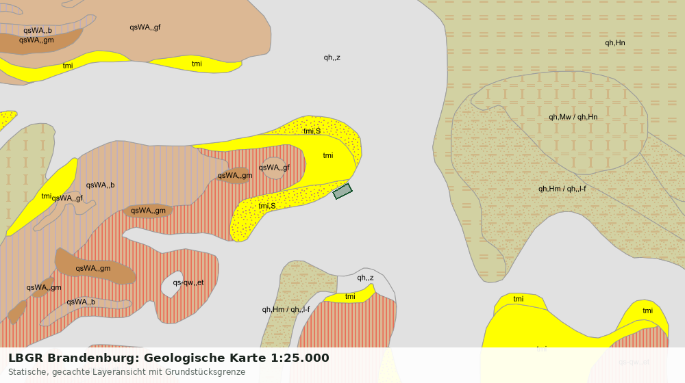 Statische Kartenansicht: LBGR Brandenburg: Geologische Karte 1:25.000
