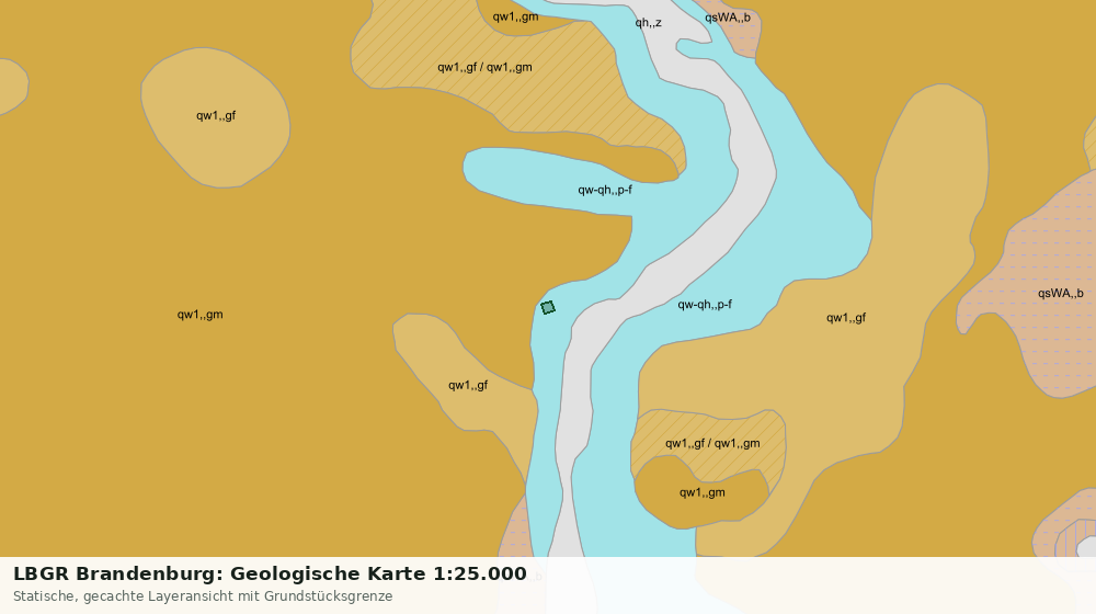 Statische Kartenansicht: LBGR Brandenburg: Geologische Karte 1:25.000