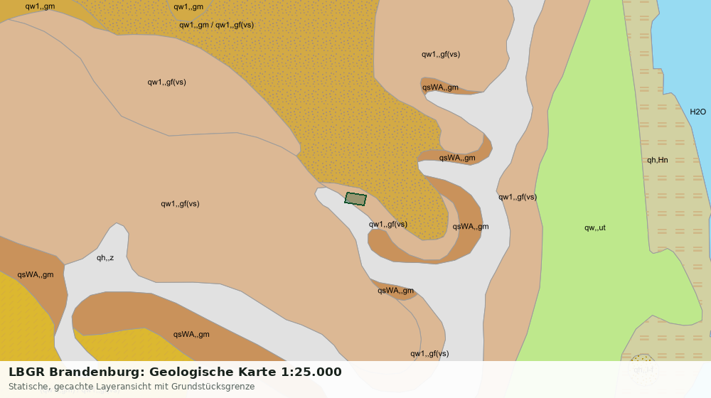 Statische Kartenansicht: LBGR Brandenburg: Geologische Karte 1:25.000