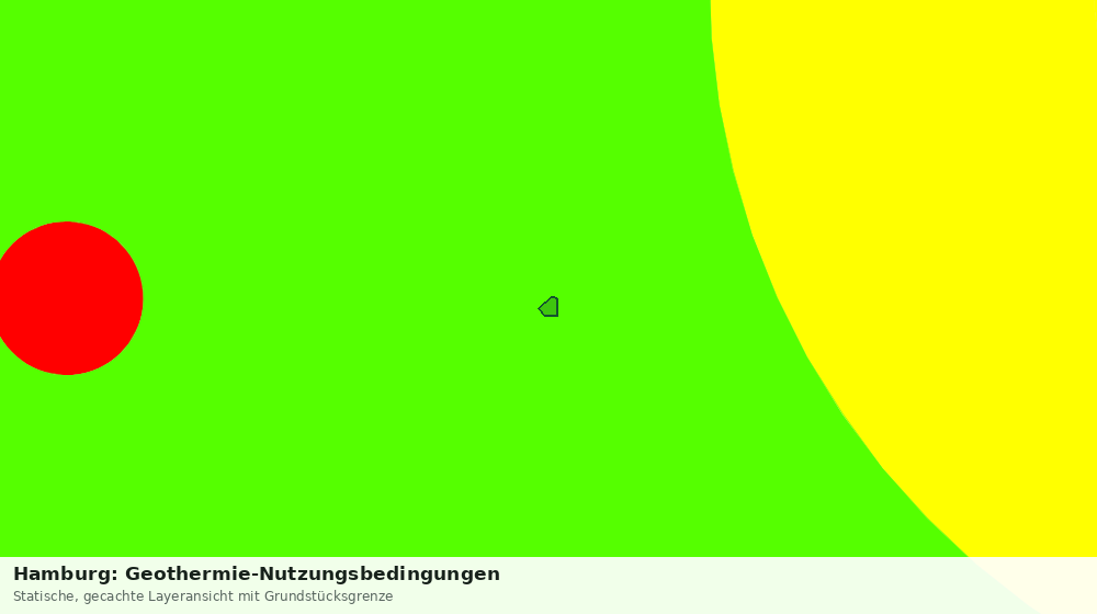 Statische Kartenansicht: Hamburg: Geothermie-Nutzungsbedingungen