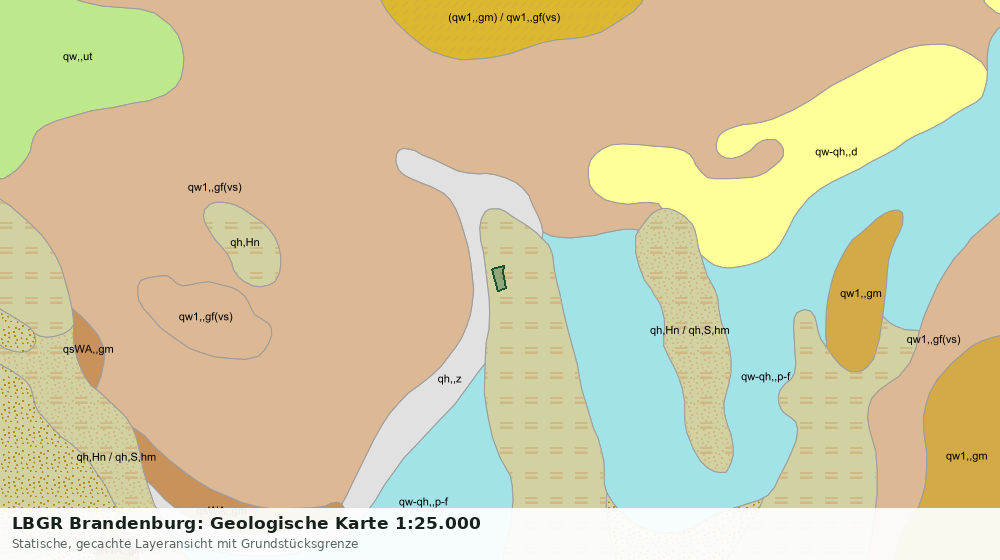 Statische Kartenansicht: LBGR Brandenburg: Geologische Karte 1:25.000