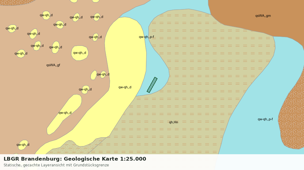 Statische Kartenansicht: LBGR Brandenburg: Geologische Karte 1:25.000