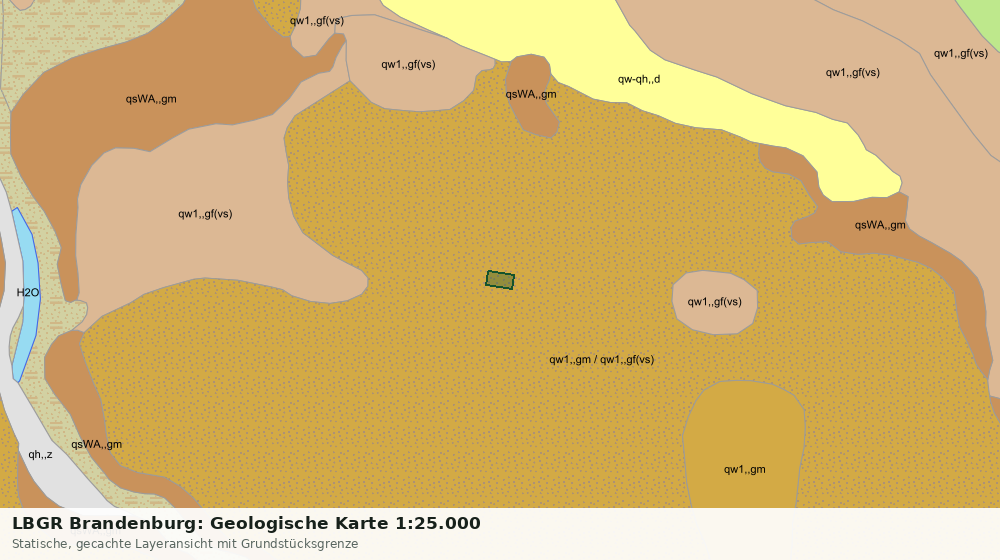 Statische Kartenansicht: LBGR Brandenburg: Geologische Karte 1:25.000