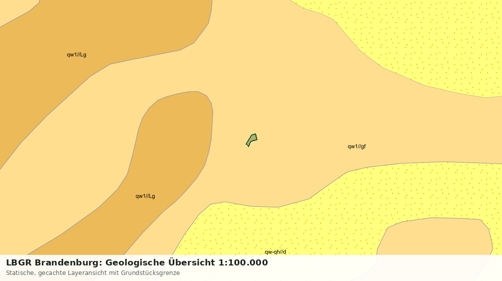 Statische Kartenansicht: LBGR Brandenburg: Geologische Übersicht 1:100.000