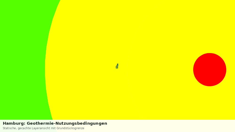 Statische Kartenansicht: Hamburg: Geothermie-Nutzungsbedingungen