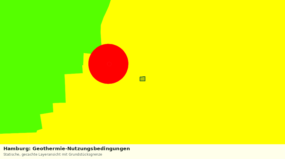 Statische Kartenansicht: Hamburg: Geothermie-Nutzungsbedingungen