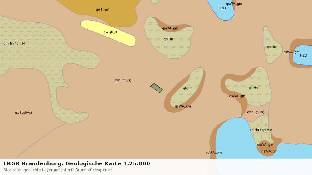 Statische Kartenansicht: LBGR Brandenburg: Geologische Karte 1:25.000