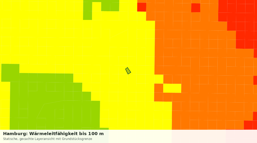Statische Kartenansicht: Hamburg: Wärmeleitfähigkeit bis 100 m