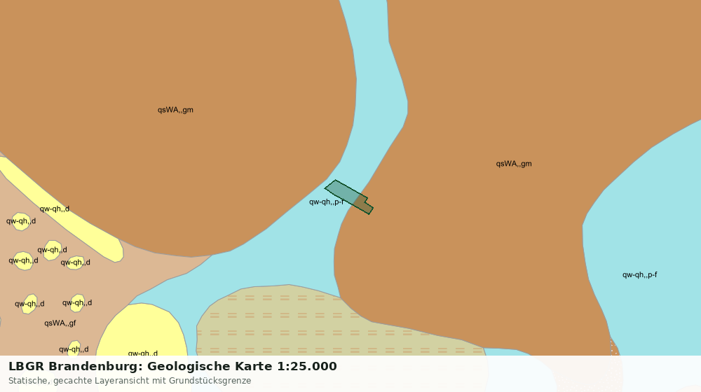 Statische Kartenansicht: LBGR Brandenburg: Geologische Karte 1:25.000