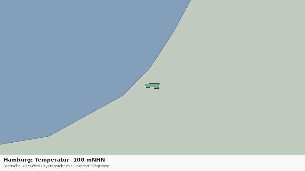 Statische Kartenansicht: Hamburg: Temperatur -100 mNHN