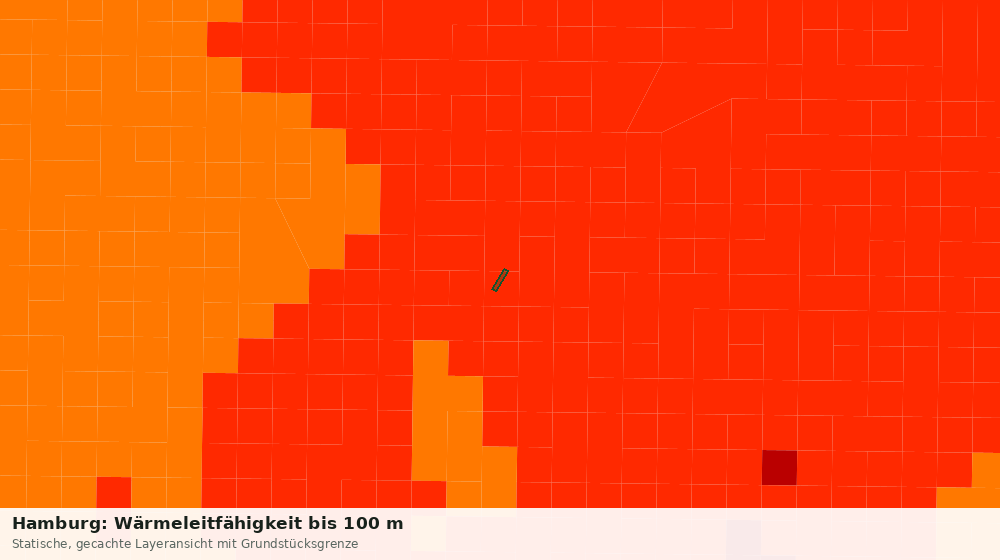 Statische Kartenansicht: Hamburg: Wärmeleitfähigkeit bis 100 m