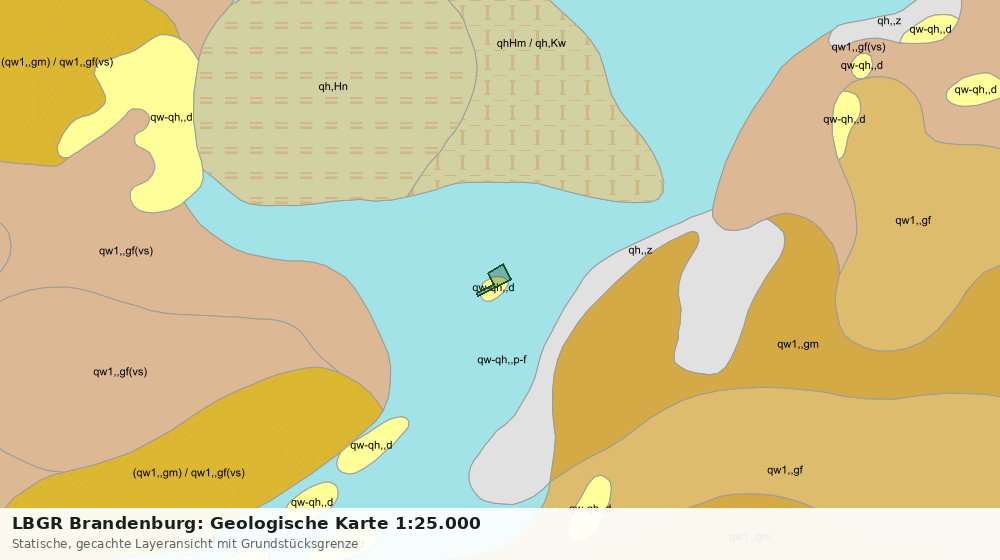 Statische Kartenansicht: LBGR Brandenburg: Geologische Karte 1:25.000