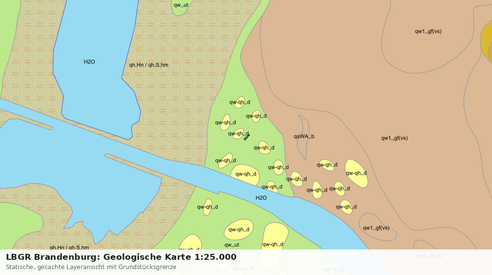 Statische Kartenansicht: LBGR Brandenburg: Geologische Karte 1:25.000