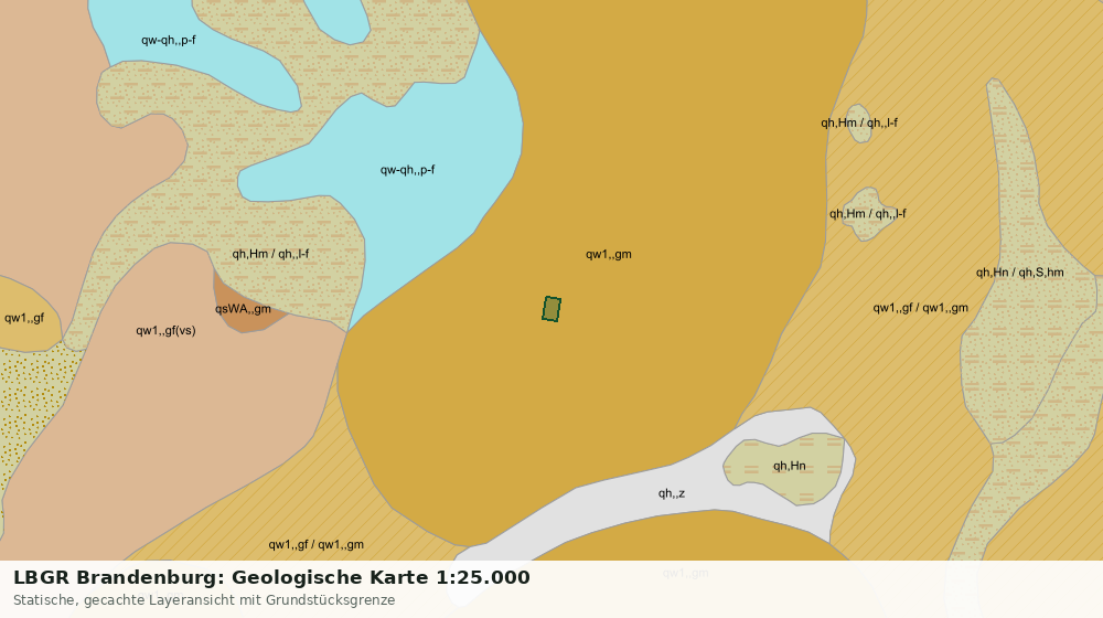 Statische Kartenansicht: LBGR Brandenburg: Geologische Karte 1:25.000
