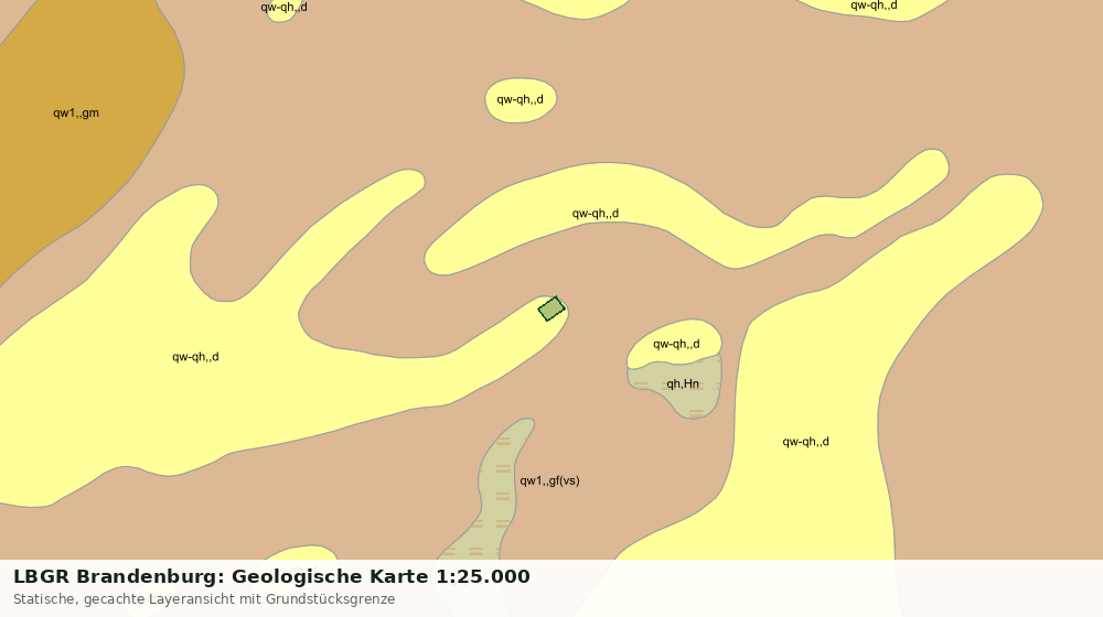 Statische Kartenansicht: LBGR Brandenburg: Geologische Karte 1:25.000