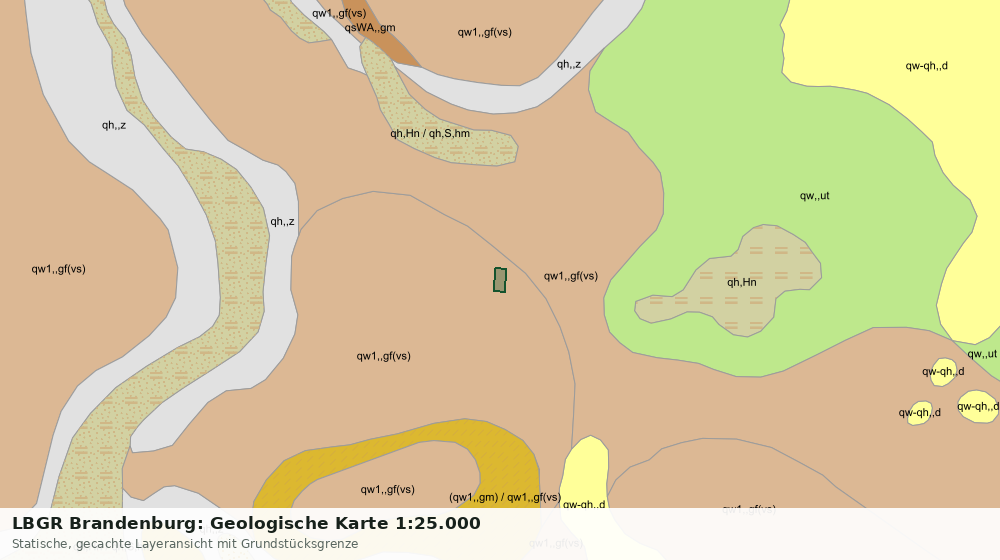 Statische Kartenansicht: LBGR Brandenburg: Geologische Karte 1:25.000
